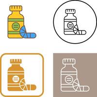 conception d'icône de vitamines vecteur