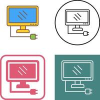 conception d'icône de moniteur vecteur