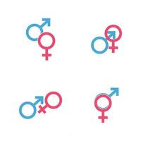 sexe masculin et féminin signe symbole icône illustration vectorielle vecteur