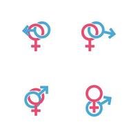 sexe masculin et féminin signe symbole icône illustration vectorielle vecteur