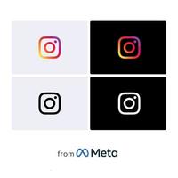 metaverse tous les logos d'icônes d'applications, instagram vecteur
