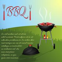 Affiche de menu barbecue