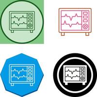 cœur taux moniteur icône conception vecteur