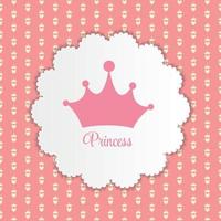 illustration vectorielle de princesse sans soudure de fond vecteur