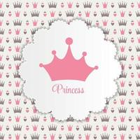 fond de princesse avec illustration vectorielle de couronne vecteur