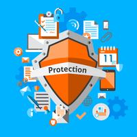 Concept de protection des données vecteur