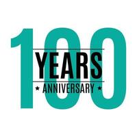 logo modèle 100 ans anniversaire vector illustration