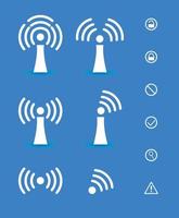 transmission wi-fi des données. illustration vectorielle. vecteur