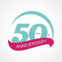 modèle logo 50 anniversaire illustration vectorielle vecteur