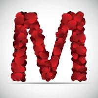 Saint Valentin alphabet de coeurs vector illustration