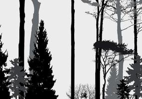 image de la nature. silhouette d'arbre. bannière écologique. illustration vectorielle. vecteur