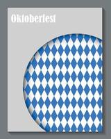 illustration vectorielle de fond bleu oktoberfest vecteur