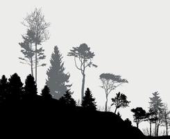 image de la nature. silhouette d'arbre. bannière écologique. illustration vectorielle. vecteur