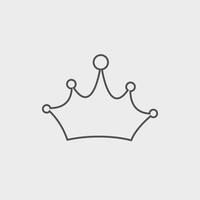 icône de la couronne avec illustration vectorielle grandissime vecteur
