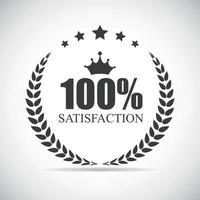 100 illustration vectorielle de satisfaction étiquette