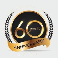 modèle logo 60 ans anniversaire illustration vectorielle vecteur