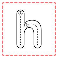 alphabet tracé h illustration vecteur