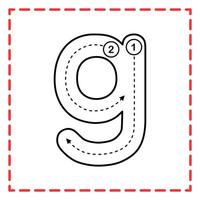 alphabet tracé gg illustration vecteur