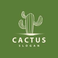 cactus logo désert vert plante conception élégant style symbole icône illustration vecteur