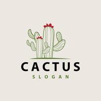 cactus logo désert vert plante conception élégant style symbole icône illustration vecteur