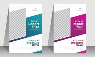 rapport annuel brochure couverture flyer modèle de conception vecteur, présentation de la couverture du profil de l'entreprise vecteur