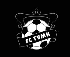 tvmk Tallinn club symbole logo blanc Estonie ligue Football abstrait conception vecteur illustration avec noir Contexte