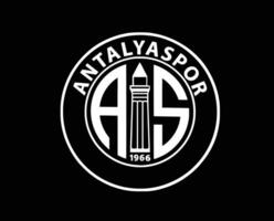 Antalyaspor club logo symbole blanc dinde ligue Football abstrait conception vecteur illustration avec noir Contexte