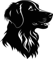 vecteur silhouette d'or retriever noir chien logo vecteur