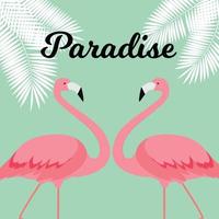 affiche créative d'été avec flamant rose. carte d'invitation. illustration vectorielle vecteur