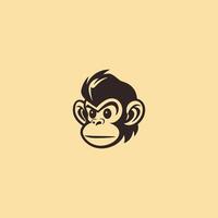 ai généré singe tête logo modèlevecteur vecteur