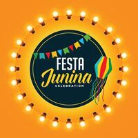 salutation conception pour fête Junina Festival fête vecteur