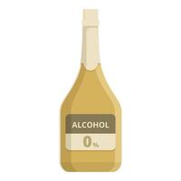 zéro de l'alcool boisson icône dessin animé . du vin bouteille vecteur