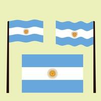 Argentine agitant drapeau réaliste drapeau. drapeau de Argentine isolé sur blanc Contexte vecteur