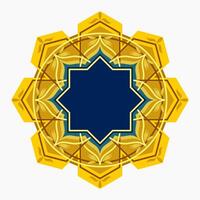 modifiable islamique mandala arabesque vecteur modèle avec d'or couleurs pour texte Contexte de hijri Nouveau année et autre islamique religieux des moments