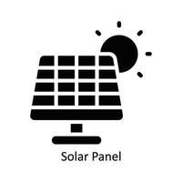 solaire panneau vecteur solide icône conception illustration. la nature et écologie symbole sur blanc Contexte eps dix fichier