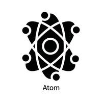 atome vecteur solide icône conception illustration. la nature et écologie symbole sur blanc Contexte eps dix fichier