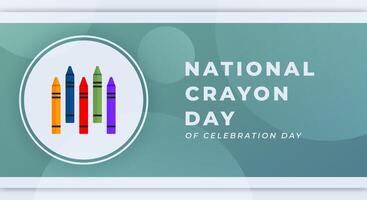 nationale crayon journée fête vecteur conception illustration pour arrière-plan, affiche, bannière, publicité, salutation carte
