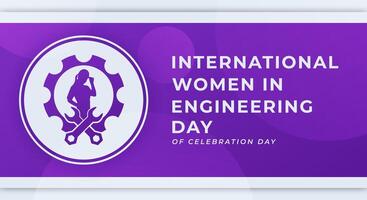 international femmes dans ingénierie journée vecteur conception illustration pour arrière-plan, affiche, bannière, publicité, salutation carte