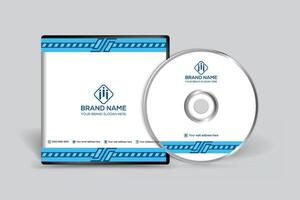 entreprise CD couverture vecteur conception bleu Couleur