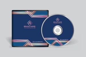CD couverture conception avec bleu Couleur vecteur