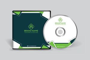 entreprise vert Couleur CD couverture conception vecteur