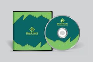 entreprise vert Couleur CD couverture conception vecteur
