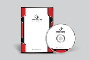 entreprise rouge et noir Couleur DVD couverture conception vecteur