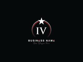 monogramme luxe iv étoile logo, Créatif cercle iv entreprise logo symbole vecteur