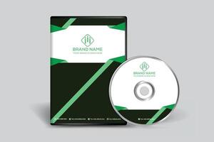 entreprise vert Couleur DVD couverture conception vecteur