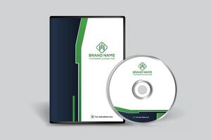 entreprise vert Couleur DVD couverture conception vecteur