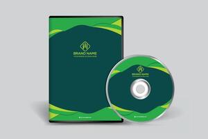 entreprise vert Couleur DVD couverture conception vecteur