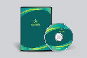 entreprise vert Couleur DVD couverture conception vecteur
