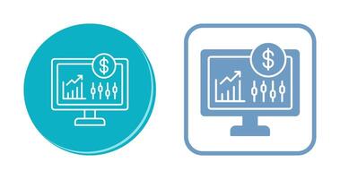 icône de vecteur de marché boursier