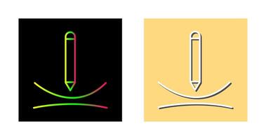 dessiner l'icône de vecteur de courbe